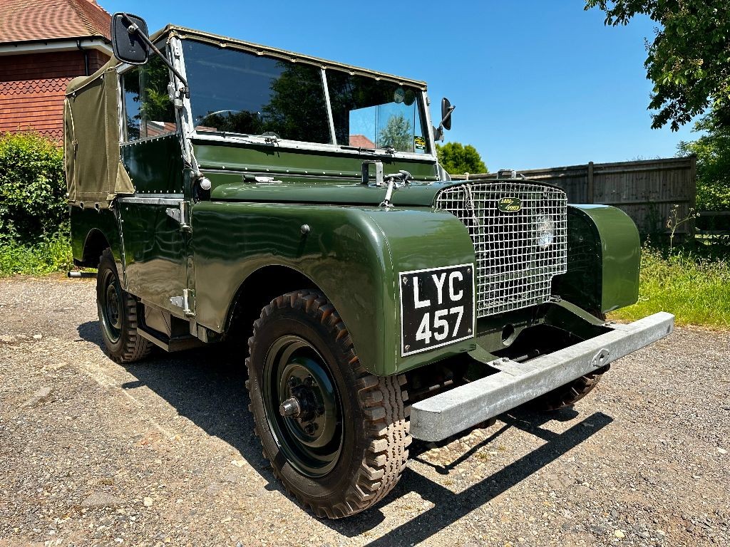 50s Land Rover gorgeous 1950 land rover series one 80in lights behind grille For Sale ...