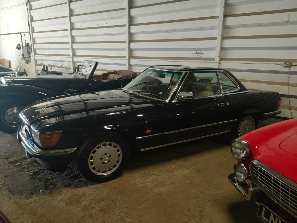 Mercedes 300 SL R107 - VERY Rare Factory Black For Sale | Classic Cars ...